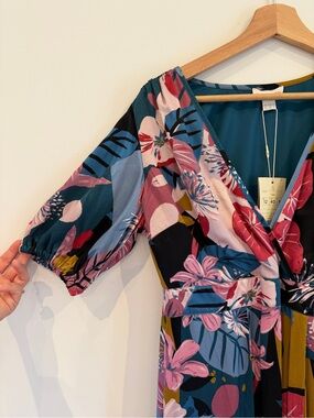 Monsoon Midi Dress in Floral - NWT